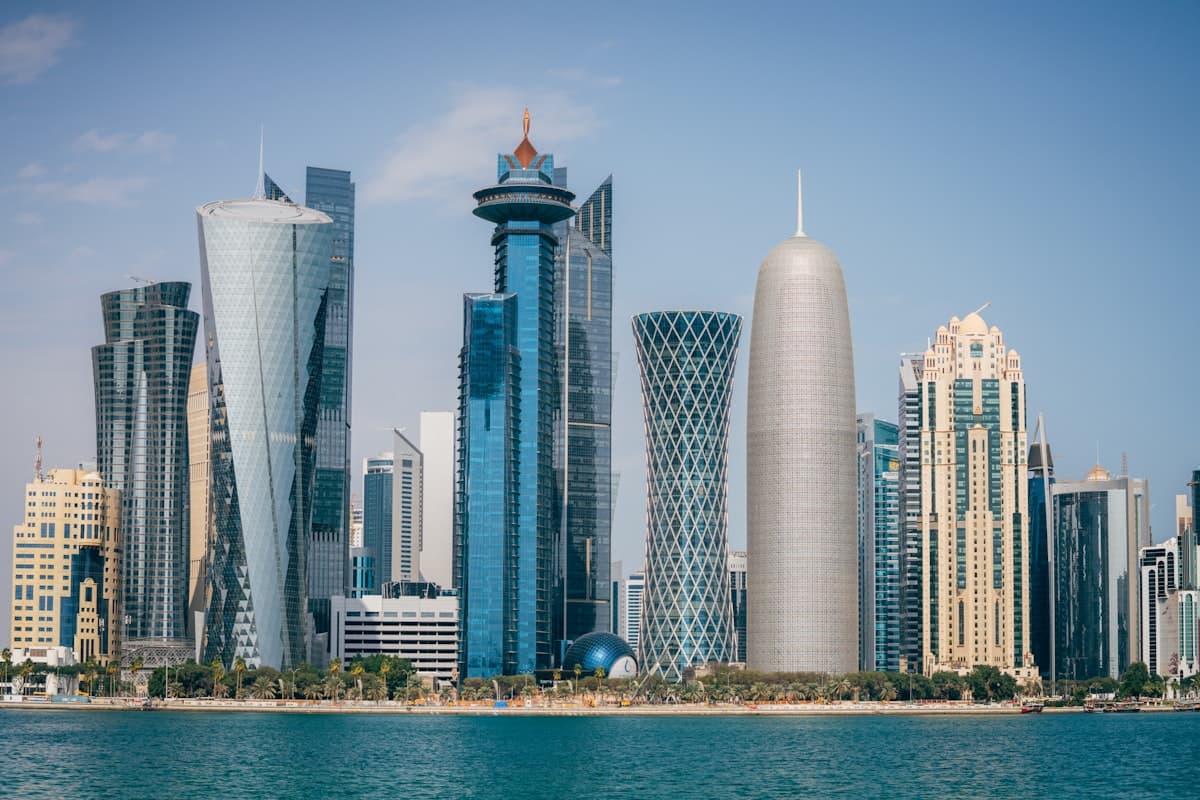 The West Bay business district skyline
