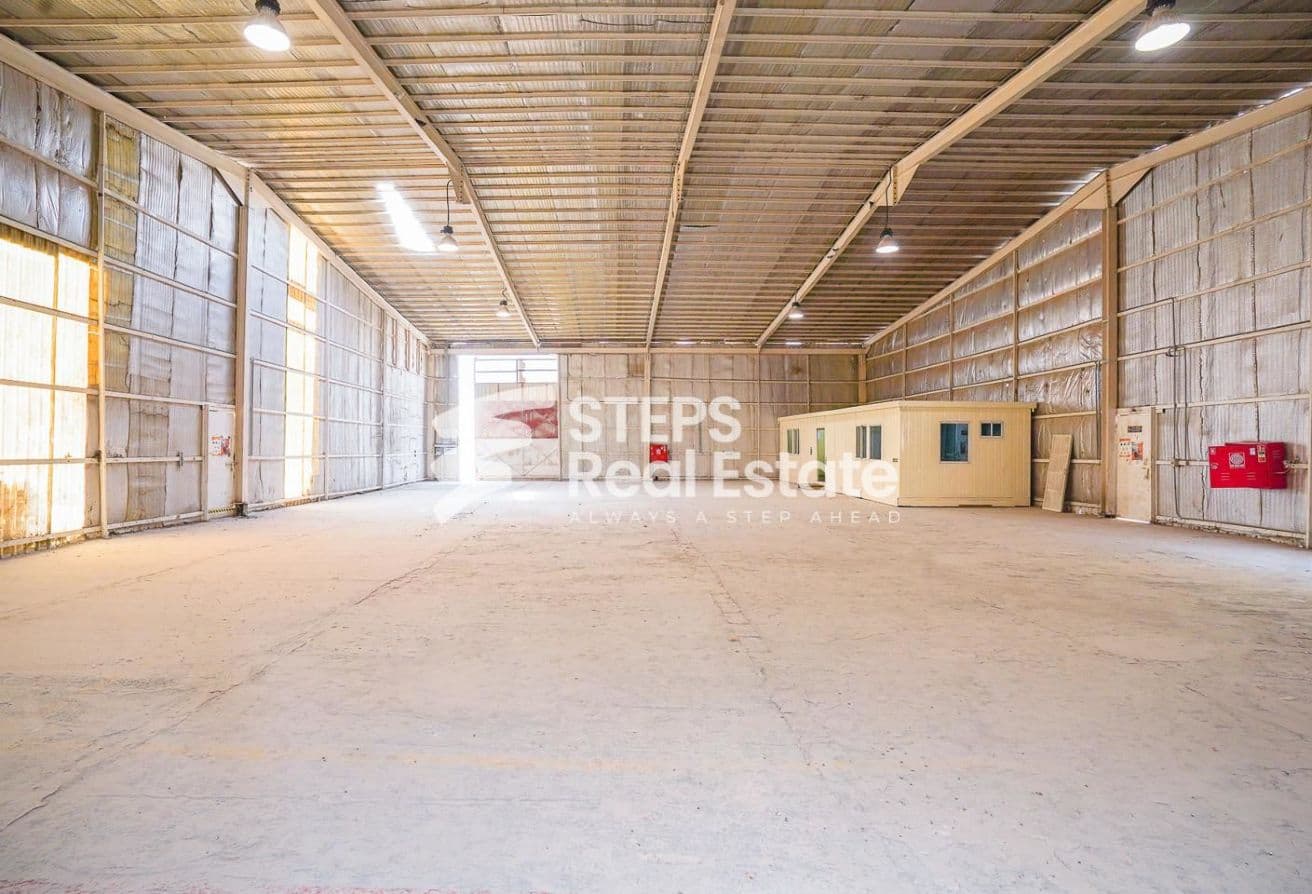 Huge Open Yard with 750 SQM Store and Rooms