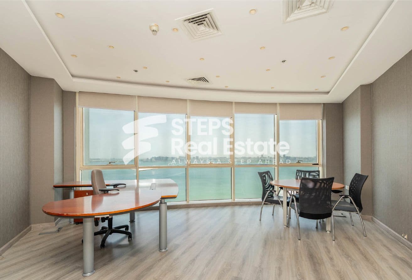 Fitted Office with Sea and City Views in West Bay